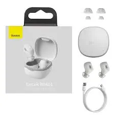 Baseus WM01 Encok True Wireless Bluetooth Earphones | White